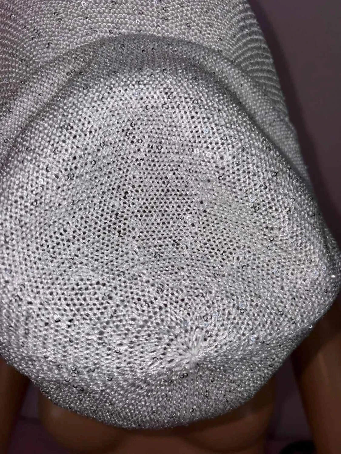 Witte dames pet met strass steentjes – photo 9